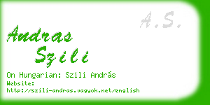 andras szili business card